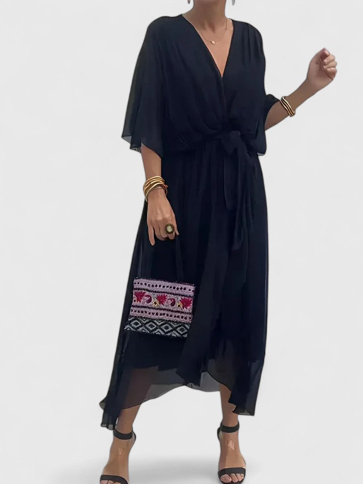 Nada | Elegant V Neck Dress